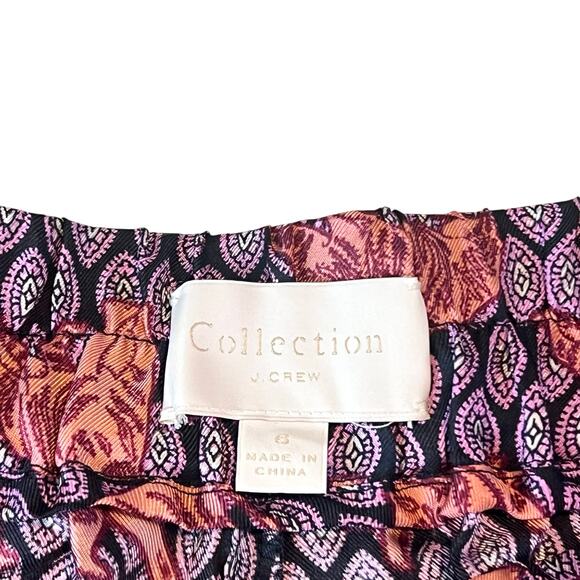 J.Crew Collection Silk Pull-On Easy Pants in Roaming Tigers Size 6 - Picture 5 of 10